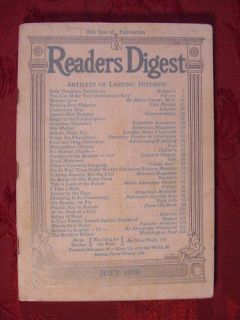 Readers Digest July 1939 John Gunther J B Priestly  