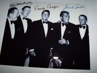 Frank Sinatra Ronald Reagan Bob Hope Dean Martin John Wayne Signed Autograph  