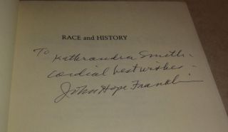 John Hope Franklin Signed HB DJ Race and History Essays 1938 1988 LSU Press  