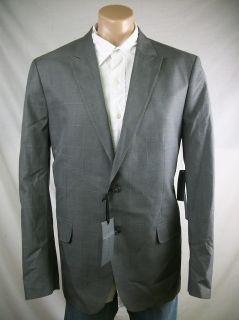New Mens Sean John Gray Blue Glen Plaid Tailored Fit 2 Button Blazer 3X Large  