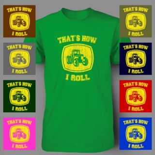 This is how I roll Funny John Deere Tractor vintage COUNTRY MUSIC Mens T Shirt  