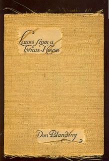 Leaves from A Grass House Don Blanding Hawaii's Poet Laureate Grass Bound Book  