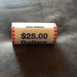 2008 P John Quincy Adams Presidential Golden Dollar Roll BU 25 Coins  