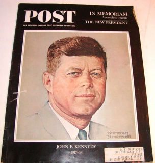 Dec 1963 Saturday Evening Post Magazine Norman Rockwell  