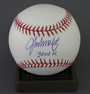 John Smoltz Autographed MLB Baseball w 3000 K's Braves  