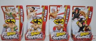 New 4 WWE Wrestling Rumblers Rampage Kane Rey Mysterio cm Punk John Cena  