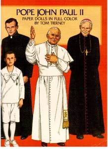 Tom Tierney Uncut Pope John Paul II Paper Dolls 1984 Mint  