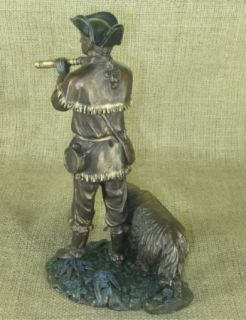 Large Lewis Clark w seaman bronze cast figure Statue 9 5 X 6 5 Artist John  