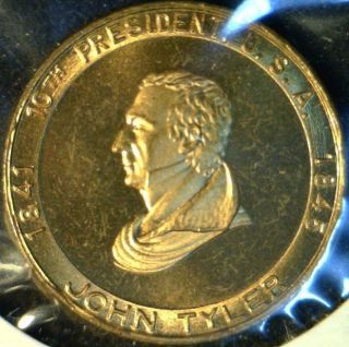 John Tyler Mint Version 2 Commemorative Bronze Medal Token Coin  