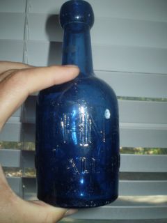 John Ryan XX Porter Ale Blob Top Soda Bottle Cobalt Blue Savannah  