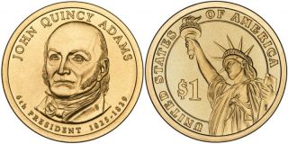 2008 John Quincy Adams Presidential Dollar Coin UNC  