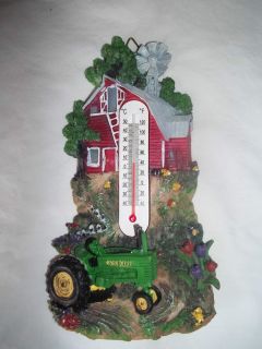 John Deere Advertising Wall Hanging Thermometer Tractor Barn Really Nice  