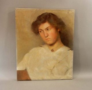Unsigned Oil Painting Portrait Young Bostonian Woman Girl John Singer Sargent  
