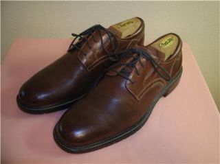 JOHNSTON MURPHY BROWN LEATHER OXFORD DRESS SHOES U S SIZE 8 5 M MENS  