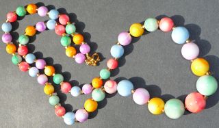 1960s Pastel Lucite Beads Old Shop Stock  