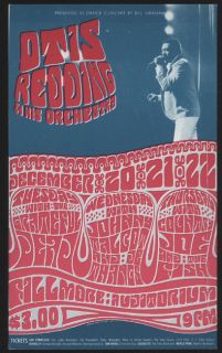 Bill Graham BG 43 Fillmore Handbill 1966 Otis Redding Grateful Dead  
