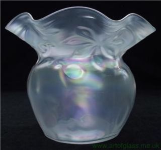 Antique John Walsh Walsh Iridescent Glass Posy Vase  