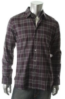 John Varvatos NEW Purple Plaid Long Sleeves Button Down Shirt L BHFO  