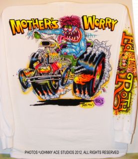 Johnny Ace Art Airbrushed T Shirt Rat Fink Ed Big Daddy Roth Mother's Worry Drag  