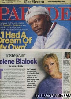 Samuel L Jackson Parade Magazine January 2005 Star Trek Star Jolene Blalock  