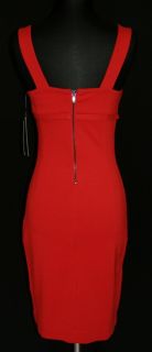 JONATHAN SAUNDERS TARGET Red Empire Knit Dress 1 NEW NWT Exposed Zipper Holiday  