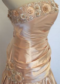 Joli $440 Champagne Pageant Evening Formal Gown 8  