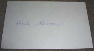 Debs Garms Signed Letter 3x5 Ernie Lombardi Content Pirates Cardinals D 1984  