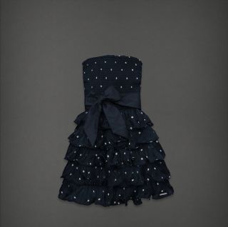 NWT Abercrombie Fitch Jorie Dress in Navy Dot Size Small Sold Out Everywhere  