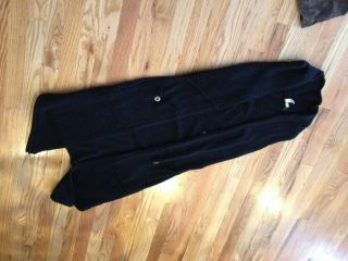 Tricot Joli long cardigan sweater Jacket Coat Black Wool Ladies Small  