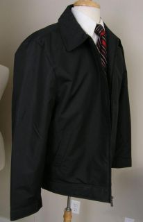 Joseph Abboud Baseball Jacket Quilted Lining Black Large L $195  