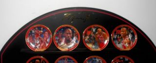 Michael Jordan Bulls Upper Deck 12 Plates Set Bradford Exchange w Display Board  