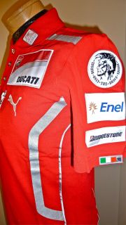 2011 Ducati Team Polo Shirt Rossi Hayden Size XS s L  