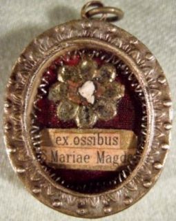 Ornate Theca Case with A Relic of St Mary Magdalene  