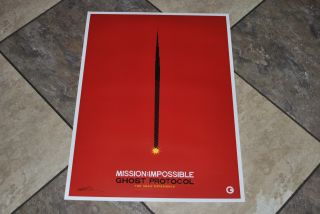 Mission Impossible 4 Ghost Protocol Movie Poster Promo Red Lit Fuse Skyscraper  