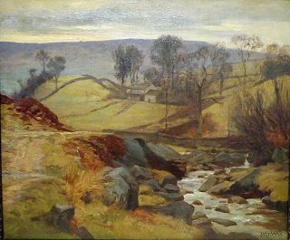 Joseph Henry Sharp Large Western Landscape Oil Painting Cincinnati  