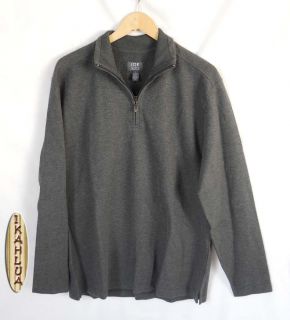 Joseph Abboud L Gray Pullover Sweater Knit Shirt Cotton Shirt Men'S  