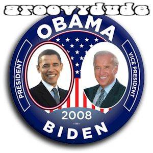 President Barack Obama Joe Biden 2008 Pin Button FLAG Jugate Campaign Pinback  