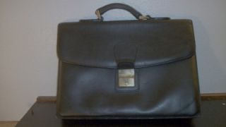 Vintage Joseph Daniel New York All Leather Briefcase Attache double gusset Good  