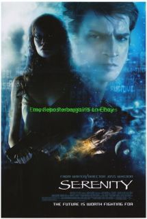 Serenity Movie Poster Joss Whedon Based Firefly Series  