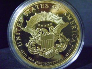 1814 1879 JOSEPH HOOKER civil war sesquicentennial edition 24k gold plated COIN  