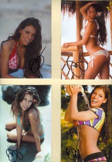 Joy Giovanni Autographed 4x6 Collection 4 Different Shots WWE WWF Diva  