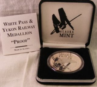 Alaska Mint White Pass Yukon Route Centennial Proof Medallion 1 oz 999 Silver  