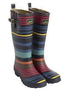 Joules Navy Multi Printed Welly New Style  