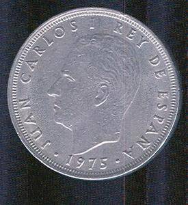 1975 Spain 25 PTAS Coin Juan Carlos I Rex de Espana  