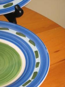 2 Joshua Maxwell Studio Side Salad Plates Blue Green  
