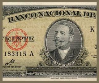 20 Pesos Note Cuba 1960 Che Guevara Signature UNC  