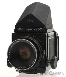 Mamiya RB67 Camera w 127mm F3 8 Lens Prism 120 Back  