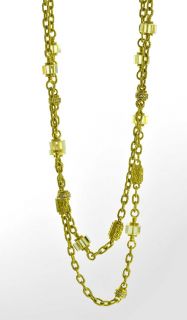 Judith Ripka 18k Gold Diamond Zicron Necklace 33 Authentic 50ct Diamonds  