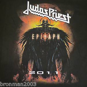 Judas Priest Black Label Epitaph 2011 Tour T Shirt in A Black XL Size  
