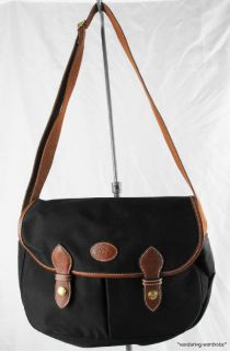 Longchamp Le Pliage Black Nylon Messenger Bag Purse  